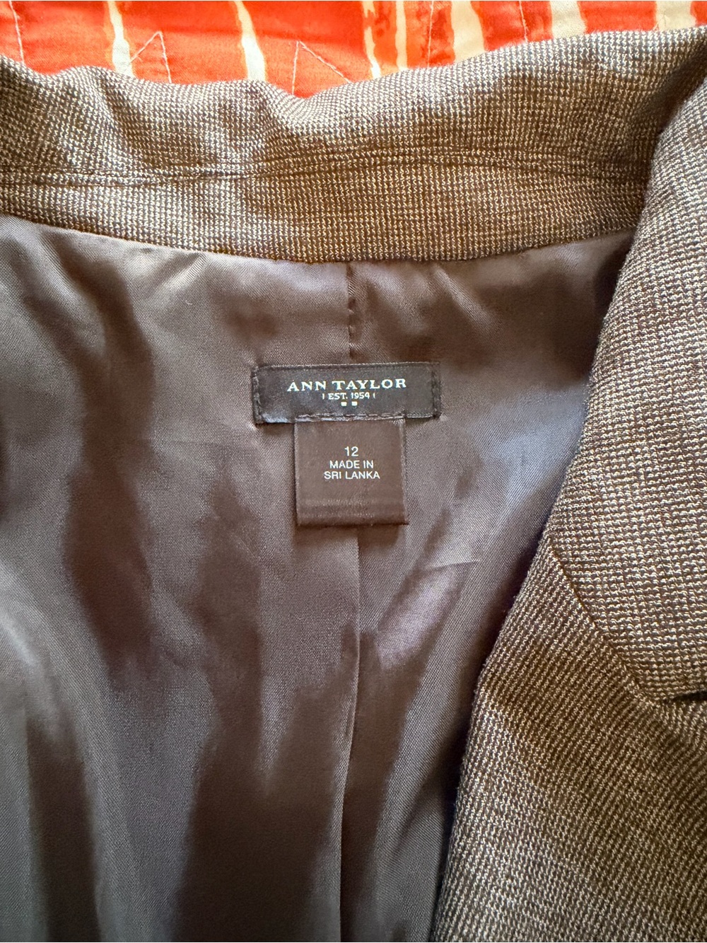 Ann Taylor Brown Two-Piece Skirt Suit - Classic Women's Set - Picture 5 of 8